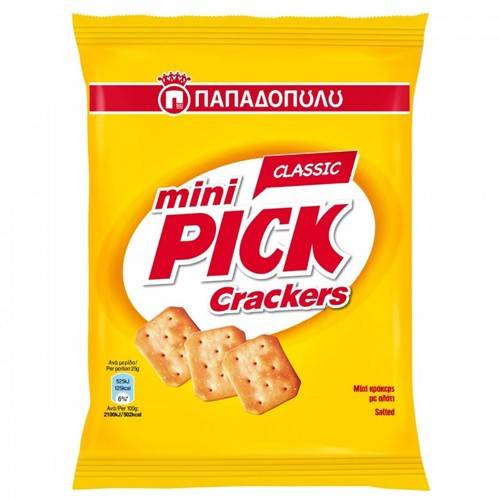 ΠΑΠΑΔΟΠΟΥΛΟΥ κράκερ mini pick crackers κλασικά vegan 250gr