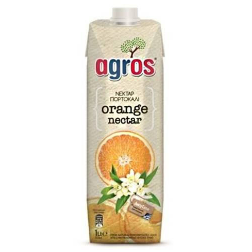 AGROS χυμός νέκταρ πορτοκάλι 1lt