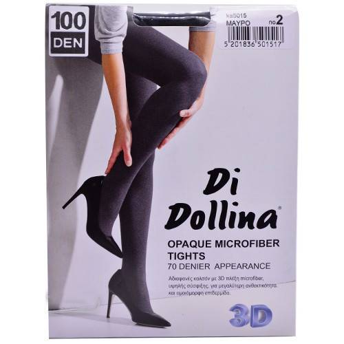DI DOLLINA καλσόν mf opaque 3d 100den No3 μαύρο