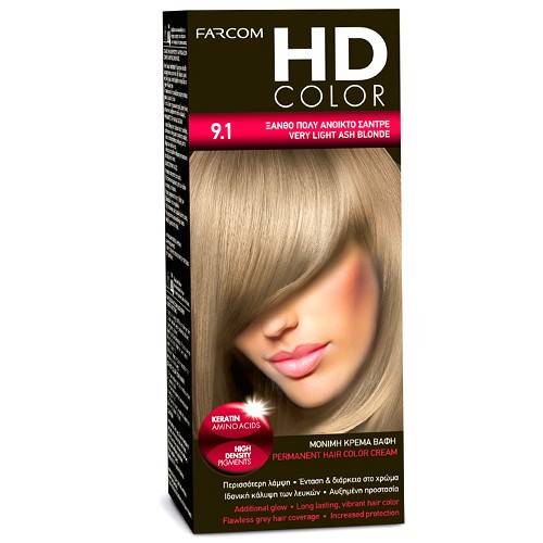 FARCOM HD color set βαφή μαλλιών No9.1 60ml