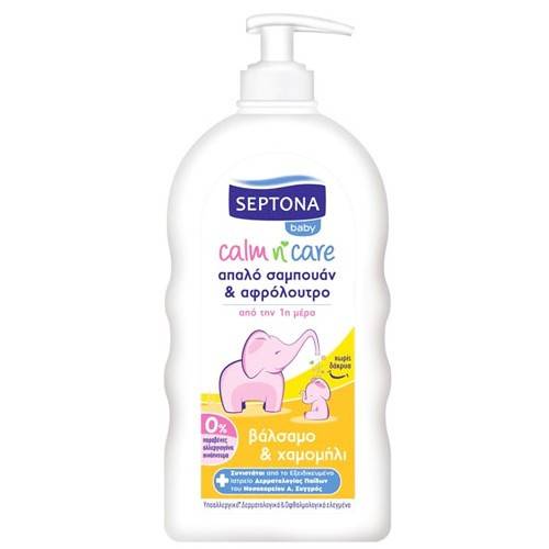 SEPTONA baby σαμπουάν και αφρόλουτρο με βάλσαμο και χαμομήλι 500ml