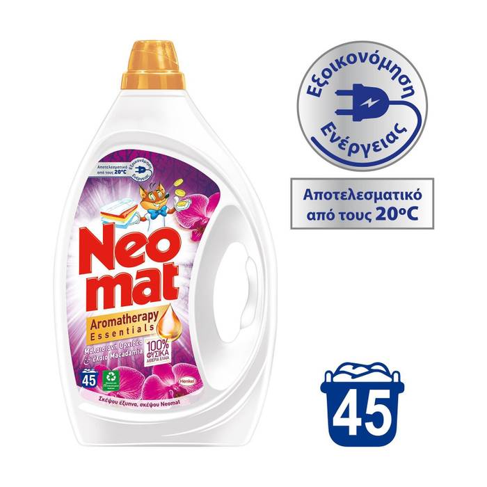 NEOMAT υγρό πλυντηρίου ρούχων Μαλαισιανή Ορχιδέα 45μεζ 2,025lt