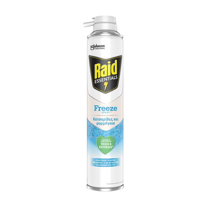 RAID Essentials Freeze εντομοκτόνο spray για κατσαρίδες και μυρμήγκια 350ml