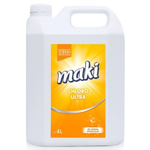 MAKI chloro ultra υγρό χλώριο με λεμόνι 4lt
