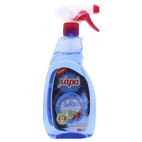 ΧΑΡΑ υγρό καθαριστικό τζαμιών spray 500ml