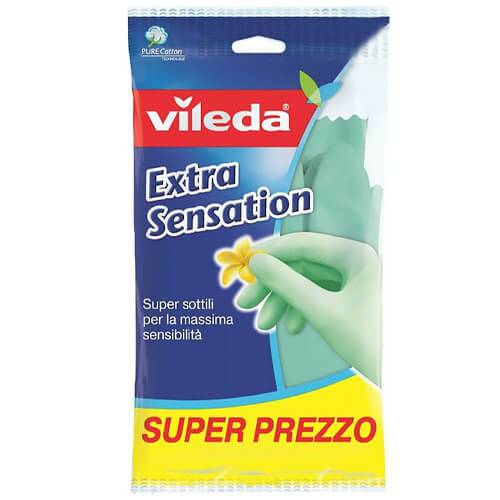VILEDA γάντια καθαριότητας extra sensation πλαστικά large