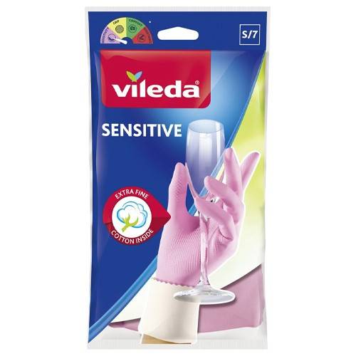 VILEDA γάντια οικιακής χρήσης sensitive πλαστικά small