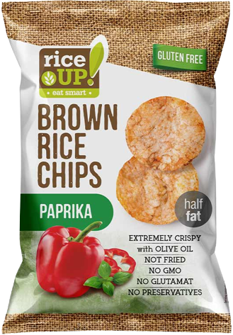 RICE UP chips ολικής με πάπρικα 60gr