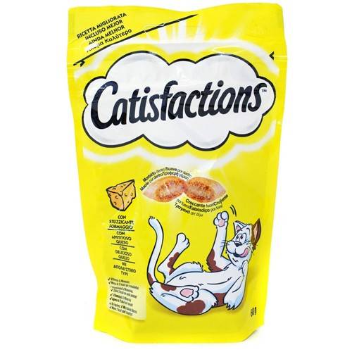 CATISFACTIONS ξηρά τροφή για γάτες με γεύση τυρί 60gr