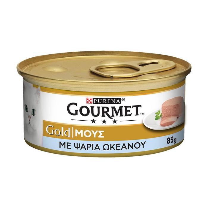 PURINA Gourmet gold γατοτροφή μους με ψάρια ωκεανού 85gr