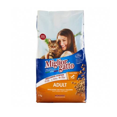 MORANDO Miglior gatto γατοτροφή κροκέτα με κοτόπουλο γαλοπούλα 2kg