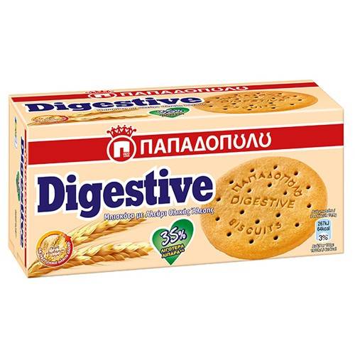 ΠΑΠΑΔΟΠΟΥΛΟΥ μπισκότα digestive με 35% λιγότερα λιπαρά 250gr