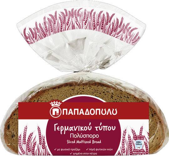 ΠΑΠΑΔΟΠΟΥΛΟΥ ψωμί γερμανικού τύπου πολύσπορο σε φέτες 500gr