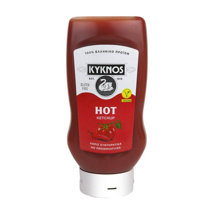 ΚΥΚΝΟΣ κέτσαπ πικάντικη vegan χωρίς γλουτένη top down 560gr