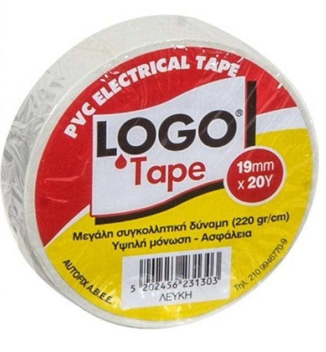 LOGO tape eco μονωτική ταινία λευκή 19mm x 18,3m