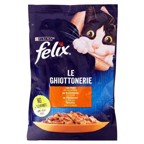 FELIX Le Ghiottonerie γατοτροφή κοτόπουλο σε ζελέ 85gr