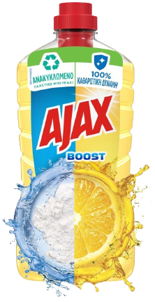 AJAX Boost υγρό καθαριστικό γενικής χρήσης μαγειρική σόδα και λεμόνι 1lt