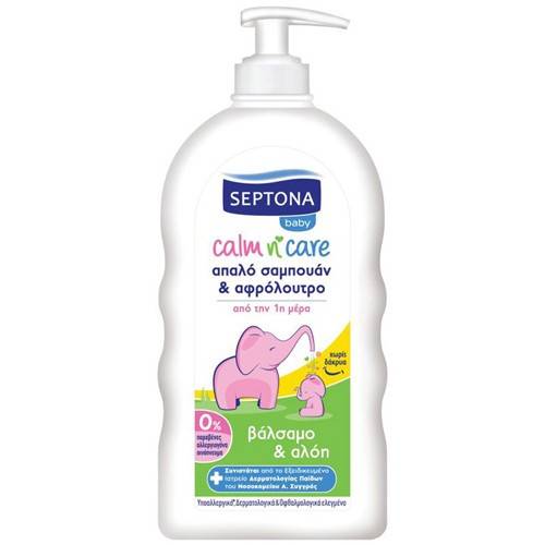 SEPTONA baby σαμπουάν και αφρόλουτρο με βάλσαμο και αλόη 500ml