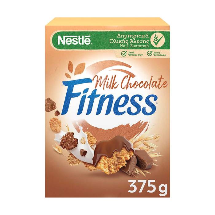NESTLE δημητριακά fitness με σοκολάτα γάλακτος 375gr