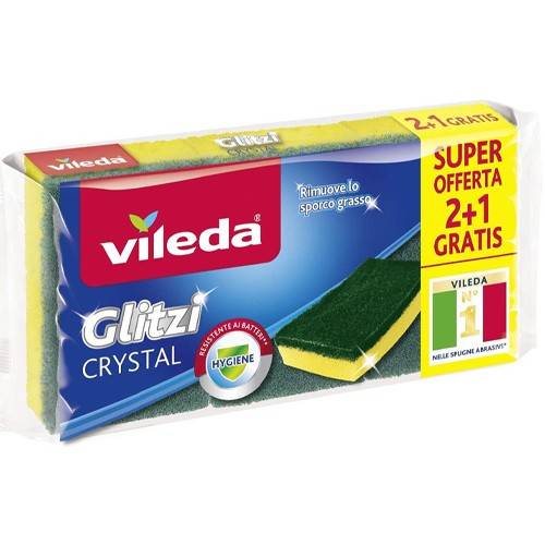 VILEDA σφουγγαράκι κουζίνας glitzi crystal 3τεμ