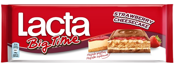 LACTA σοκολάτα big time strawberry cheesecake 300gr