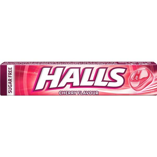 HALLS καραμέλες κεράσι χωρίς ζάχαρη 20x32gr