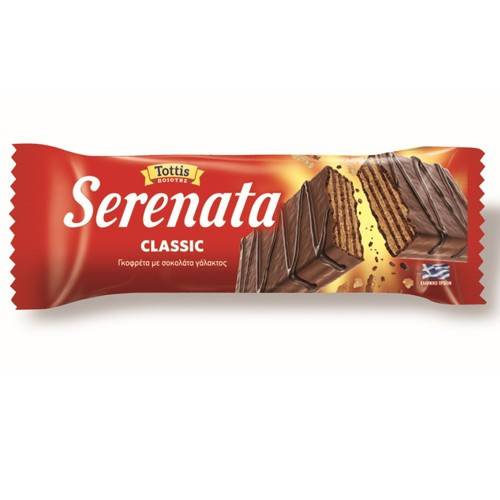 BINGO Serenata γκοφρέτα κλασική με σοκολάτα γάλακτος 20x33gr