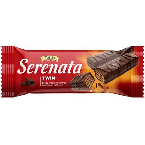 BINGO Serenata γκοφρέτα twin με επικάλυψη σοκολάτα γάλακτος 20x30gr