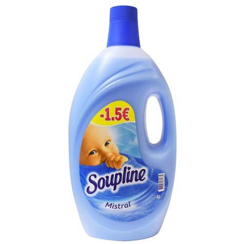 SOUPLINE μαλακτικό ρούχων mistral 50μεζ 4lt
