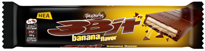 ΠΑΥΛΙΔΗΣ 3bit σοκολάτα γεμιστή με μπανάνα 65gr