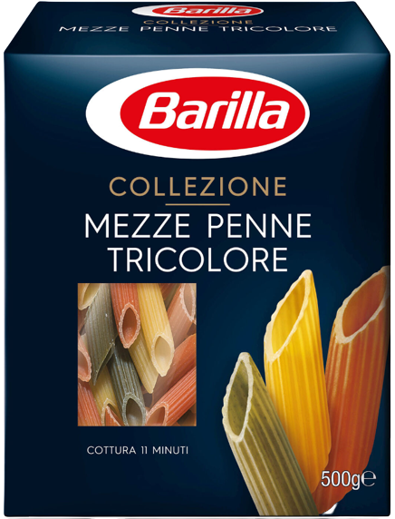 BARILLA ζυμαρικά Mezze Penne Tricolore 500gr