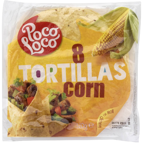FLAVOUR FACTORY Poco Loco τορτίγια καλαμποκιού 20cm 8τεμ 320gr