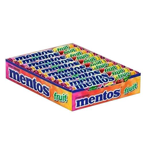 MENTOS τσιχλοκαραμέλες με γεύση φρούτων 20x38gr