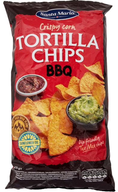 SANTA MARIA tortilla chips με μπάρμπεκιου 475gr
