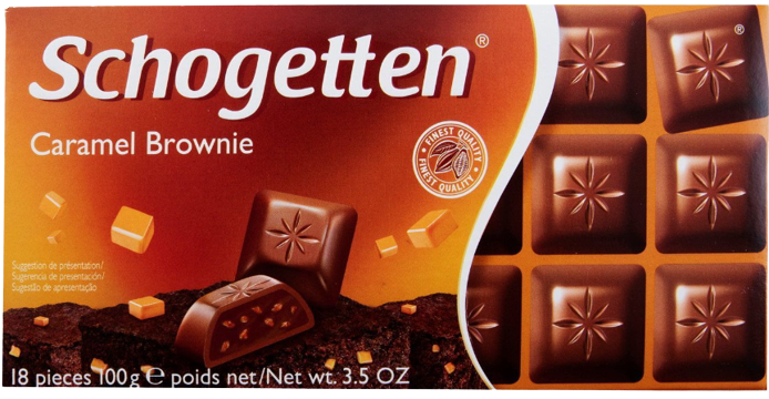 SCHOGETTEN σοκολάτα caramel brownie 100gr