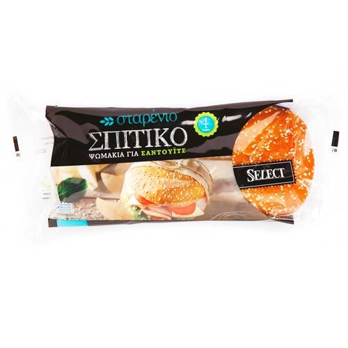 SELECT ψωμάκι burger με σουσάμι σταρένιο 4τεμ 295gr