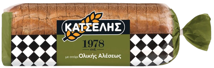 ΚΑΤΣΕΛΗΣ ψωμί του τοστ ολικής άλεσης 720gr