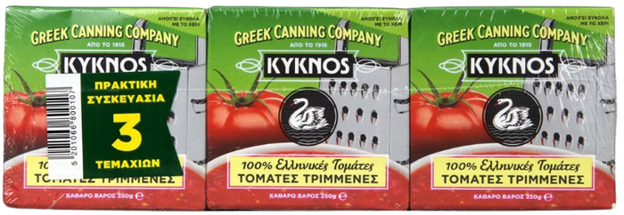 ΚΥΚΝΟΣ τομάτες τριμμένες σε χάρτινο 3x250gr
