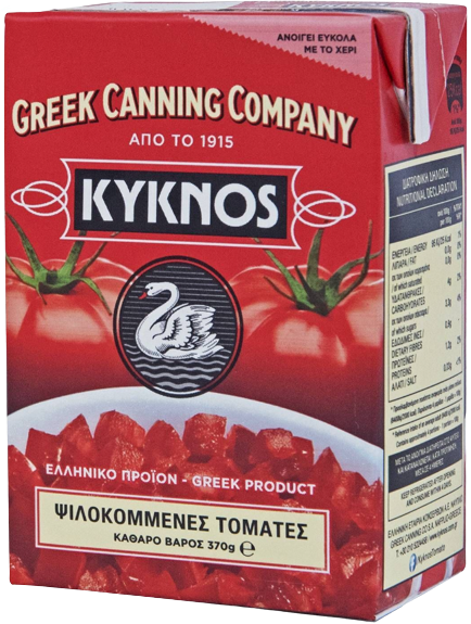 ΚΥΚΝΟΣ τομάτες ψιλοκομμένες σε χυμό 370gr
