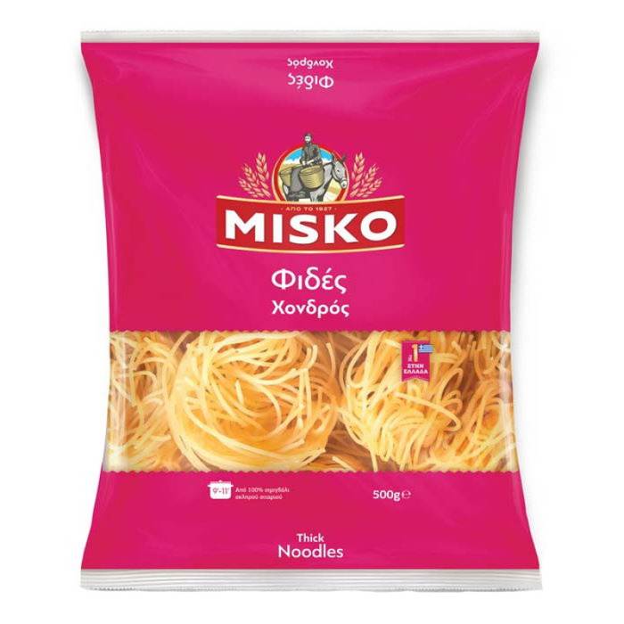MISKO ζυμαρικά φιδές χονδρός 500gr