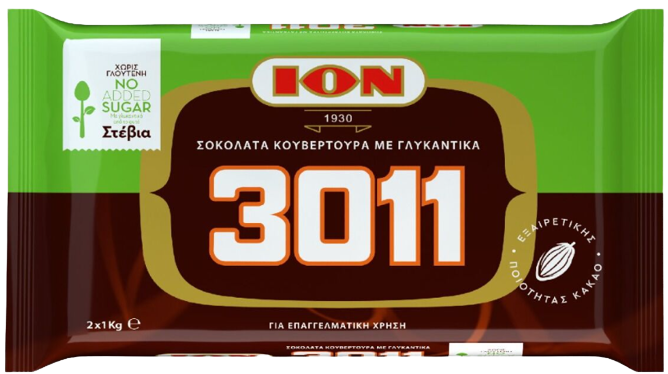 ΙΟΝ κουβερτούρα υγείας 3011 με στέβια 2x1kg
