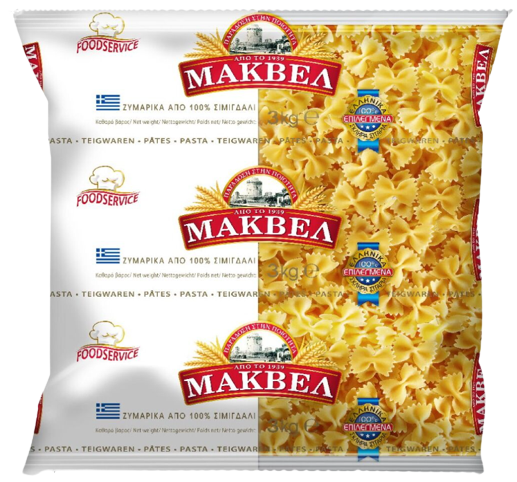 ΜΑΚΒΕΛ ζυμαρικά φιογκάκια 3kg