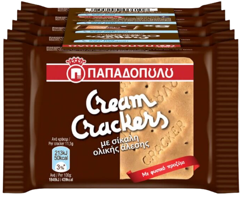 ΠΑΠΑΔΟΠΟΥΛΟΥ κράκερ cream crackers σίκαλης 5x47gr