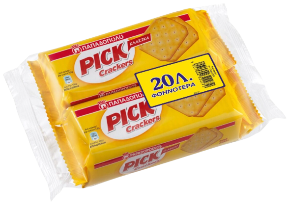 ΠΑΠΑΔΟΠΟΥΛΟΥ κράκερ pick crackers κλασικά 2x100gr