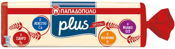 ΠΑΠΑΔΟΠΟΥΛΟΥ ψωμί του τοστ plus σίτου 700gr
