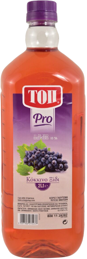 ΤΟΠ ξύδι pro από κόκκινο κρασί χωρίς γλουτένη 2lt