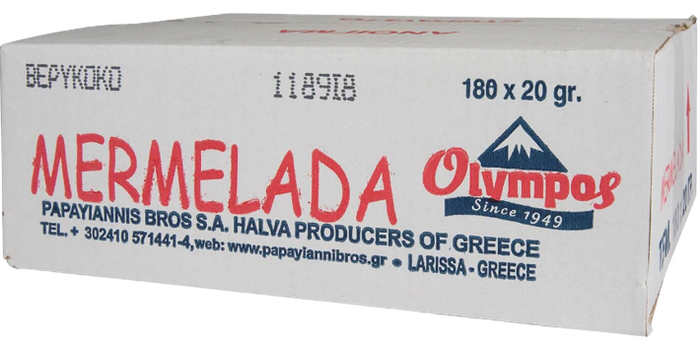 ΟΛΥΜΠΟΣ μερμελάδα βερίκοκο 180x20gr
