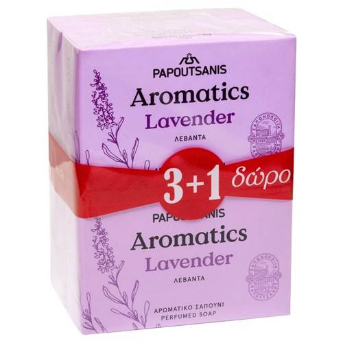ΠΑΠΟΥΤΣΑΝΗΣ Aromatics σαπούνι λεβάντα 4x100gr