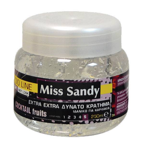 MISS SANDY gel μαλλιών για δυνατό κράτημα διαφανές Νο5 250ml