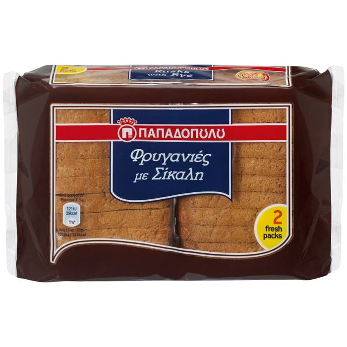 ΠΑΠΑΔΟΠΟΥΛΟΥ φρυγανιές σίκαλης 160gr